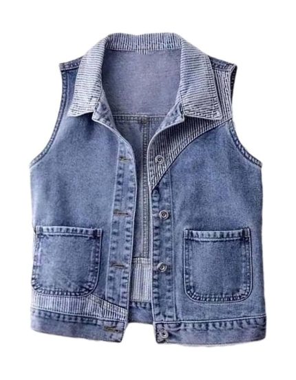 Women Spring Summer Vintage Denim Vest